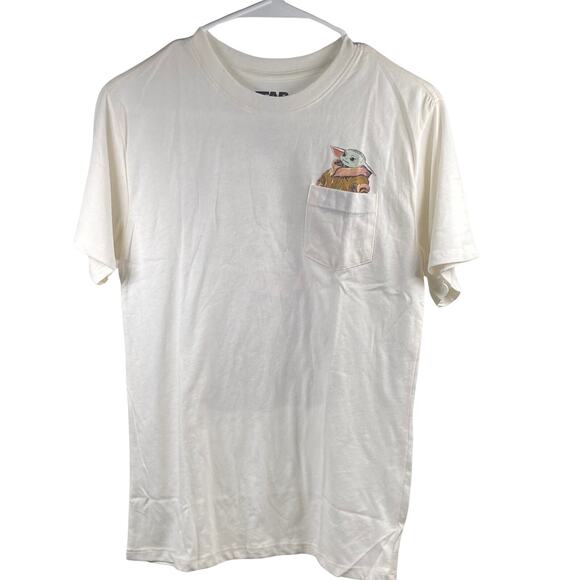 NEW Star Wars Tee Size XS The Mandalorian The Child Short Sleeve Pocket - Picture 2 of 6